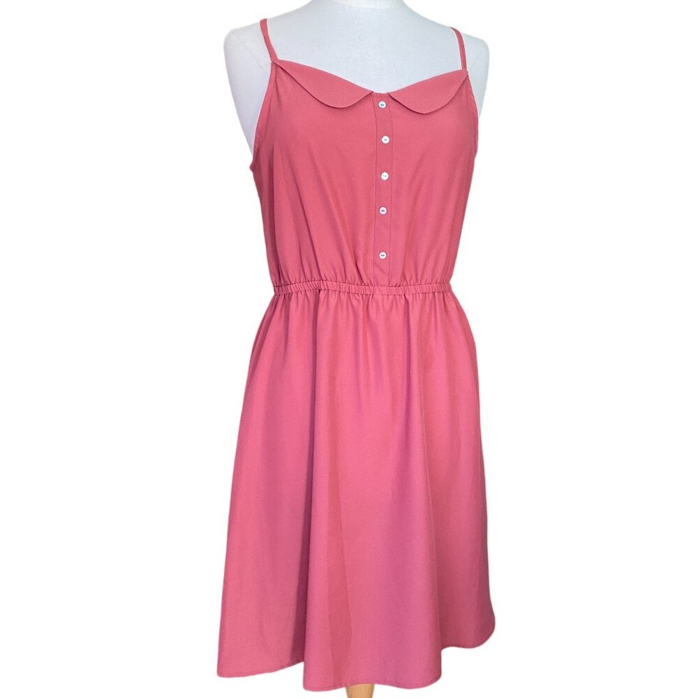 Kardashian Kollection Sundress Sz L Fairycore School Girl Preppy Romcom Y2K 90s
